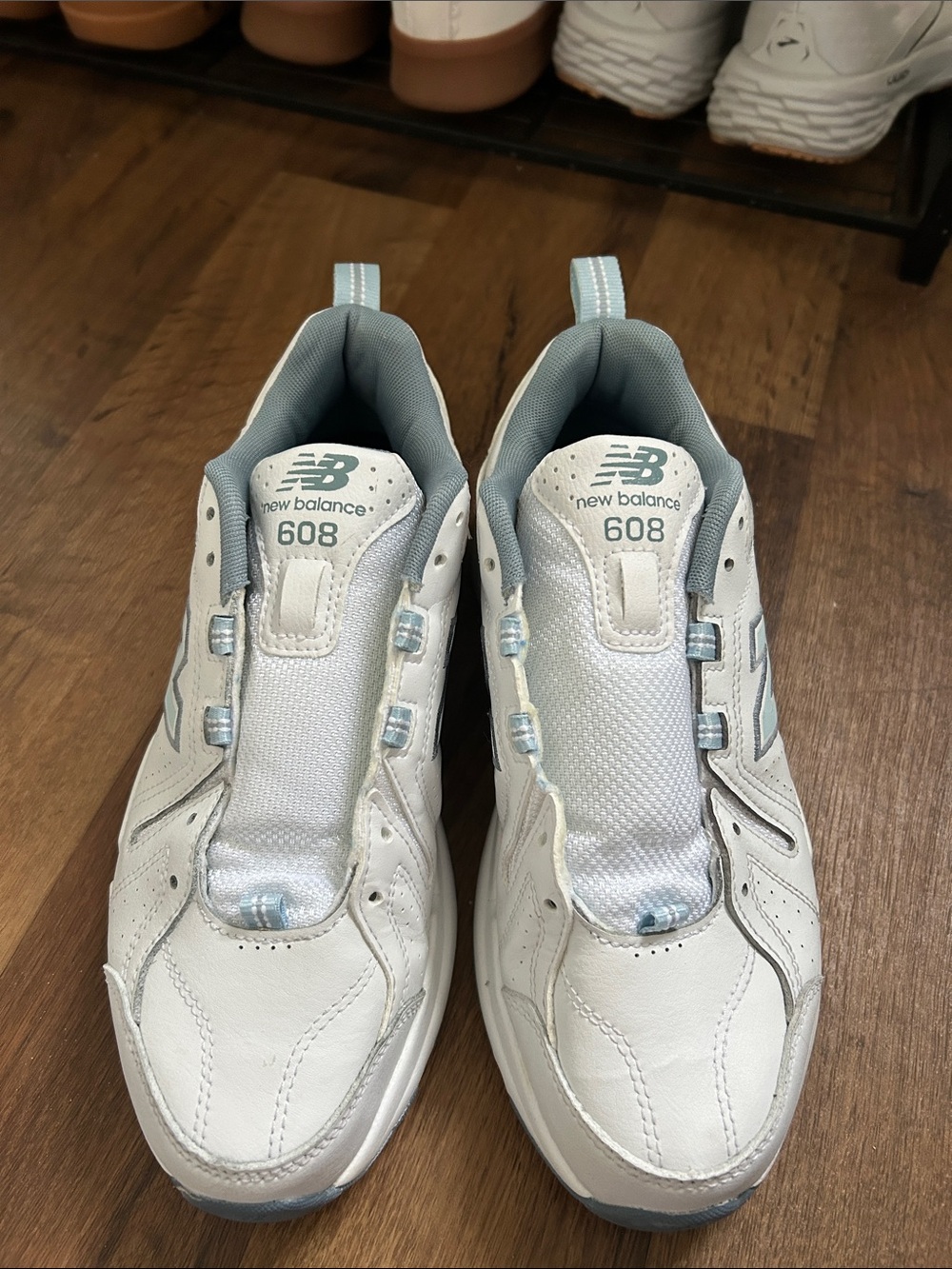 New Balance 608 White with Light Gray Accents Men’s Sneakers